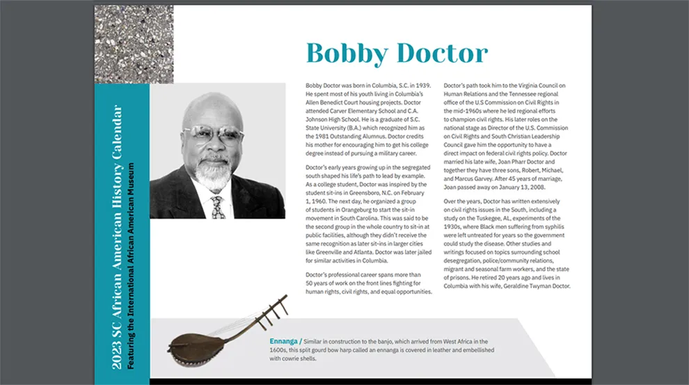 SC African American History Calendar: March Honoree - Bobby Doctor
