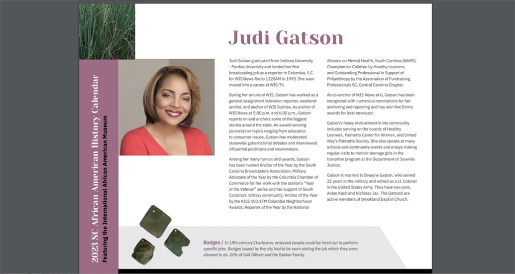 SC African American History Calendar: April Honoree -  Judi Gatson