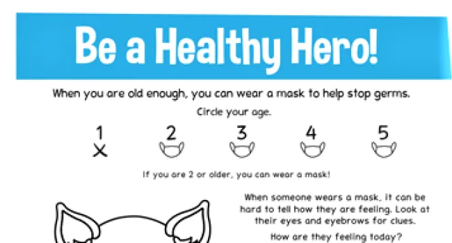 Be a Healthy Hero Smart Cat Worksheet
