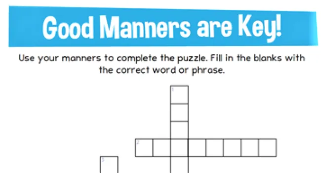 Good Manners Are Key! Smart Cat Worksheet