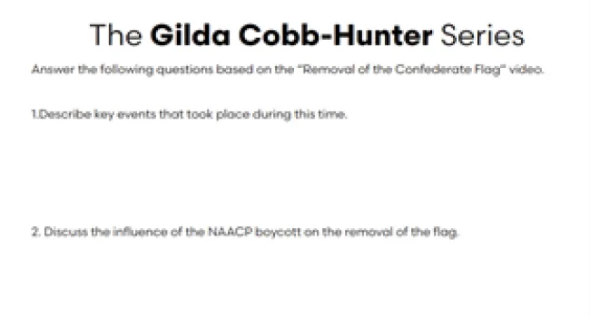 Gilda Cobb-Hunter - Video Questions Part 2 | SC African American History Calendar