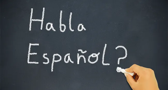 Spanish chalkboard