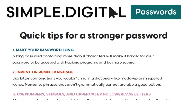 How To Create a Strong Password | Simple.Digital