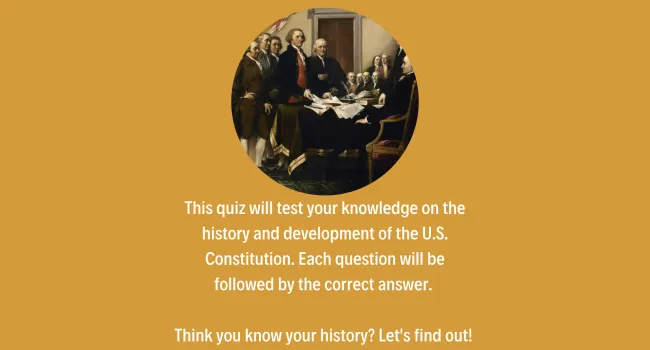 Birth of the Constitution Trivia Quiz - Teacher Resource | History in a Nutshell