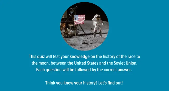 The Space Race Trivia Quiz - Teacher Resource | History in a Nutshell