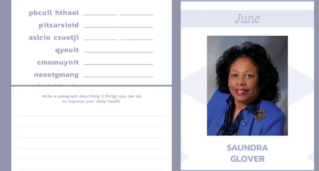 Dr. Saundra Glover Activity Sheets | SC African American History Calendar