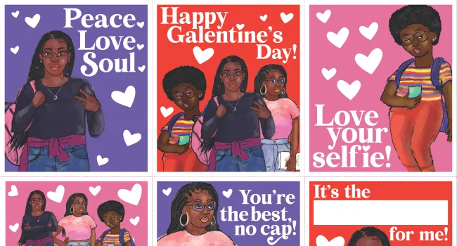 Conversations with Crescent Valentine's Day Cards