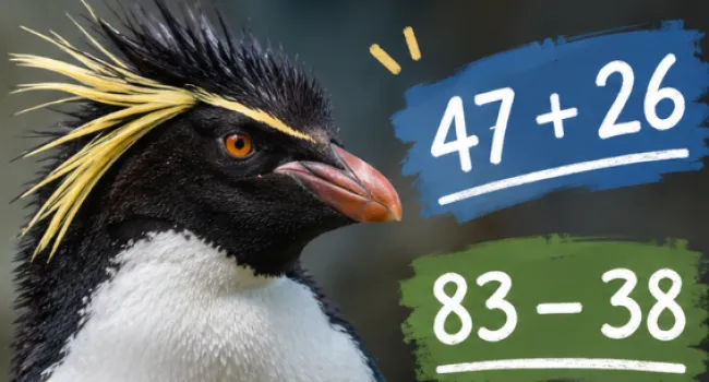 Penguin Math: Double-Digit Addition & Subtraction