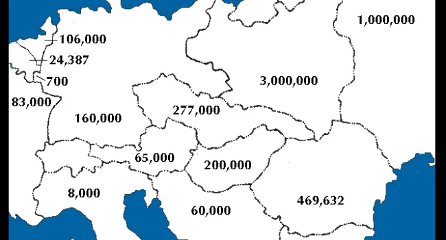 Map - Holocaust Deaths