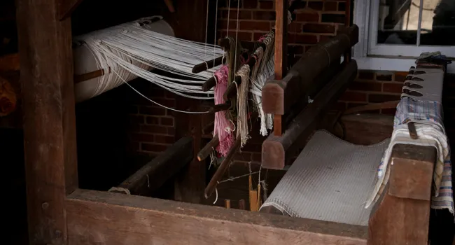 Loom in Reconstructed Slave Cabin | Historic Brattonsville