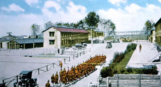 The Main Road at Camp Jackson, 1917 | History of SC Slide Collection