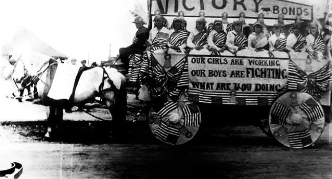 Third Liberty Loan Parade Float | History of SC Slide Collection