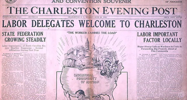 An Unusual Edition of The Charleston Evening Post | History of SC Slide Collection