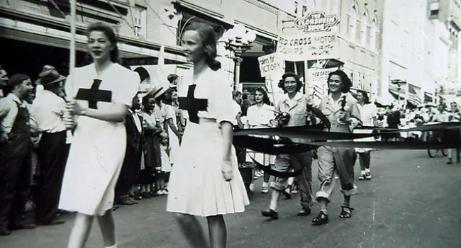 Red Cross Volunteers March in Parade | History of SC Slide Collection