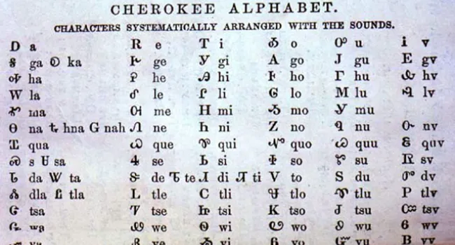 Cherokee Alphabet | History of SC Slide Collection