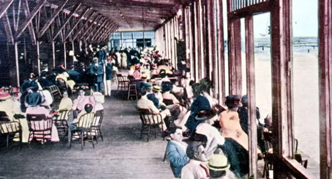 The Hotel Terrace At The Isle Of Palms | History Of SC Slide Collection