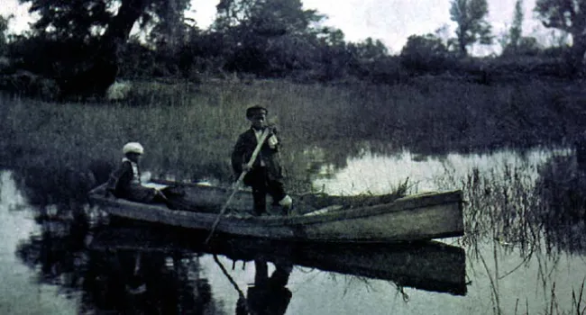 Children Traveling To The Penn School By Boat | History Of SC Slide Collection