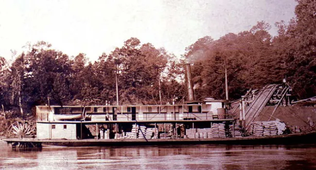 The Rear-Wheel Paddle Steamer "Ghio" | History Of SC Slide Collection