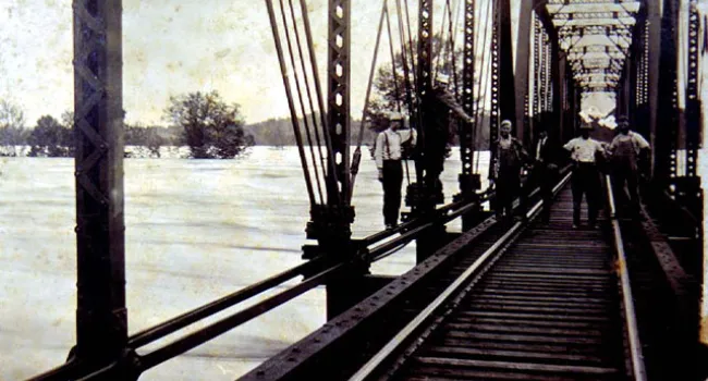 Seaboard Railroad Trestle Across The Broad River | History Of SC Slide Collection