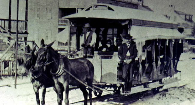 The Sullivan's Island Mule Trolley | History Of SC Slide Collection