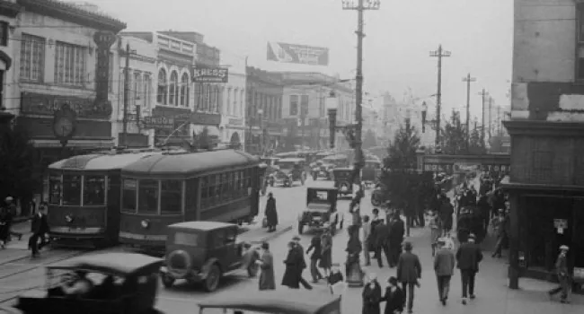 Main Street In Greenville, 1920's | History Of SC Slide Collection
