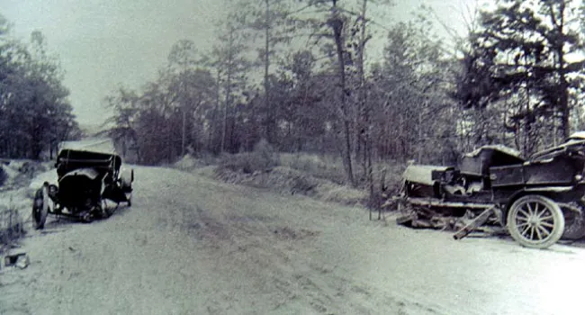 A Car Accident On An Unpaved Road, In 1913 | History Of SC Slide Collection