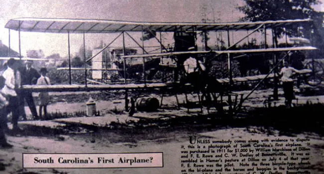 South Carolina's First Airplane | History Of SC Slide Collection