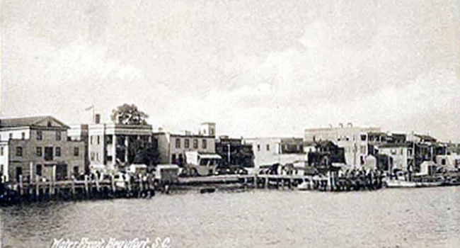 The Beaufort Waterfront, 1906 | History Of SC Slide Collection