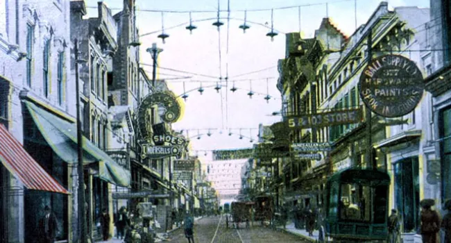 King Street Postcard, 1916 | History Of SC Slide Collection