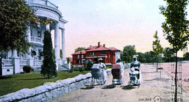African American Nursemaids In Senate Street View Postcard, 1910 | History Of SC Slide Collection