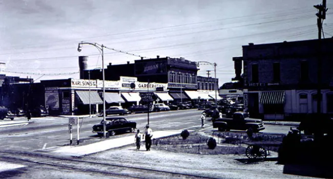 A Street Scene Of Allendale | History Of SC Slide Collection