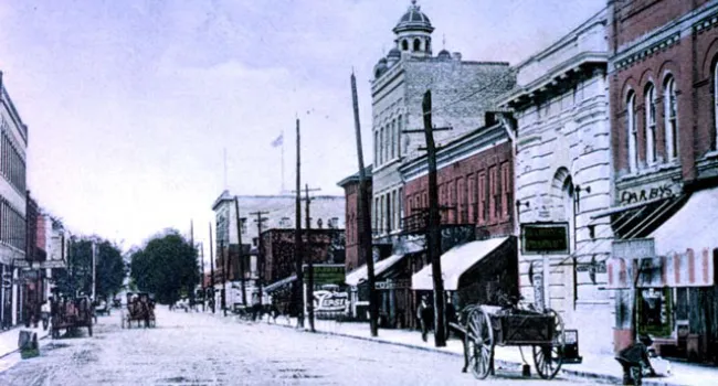 Main Street In Florence, 1910 | History Of SC Slide Collection