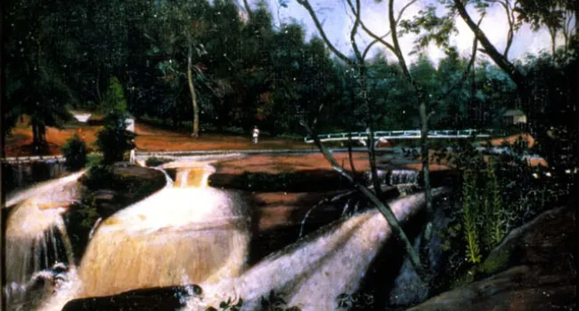 The Falls On The Reedy River Painting | History Of SC Slide Collection