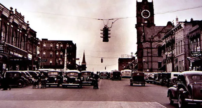 Anderson Public Square, 1930's | History Of SC Slide Collection