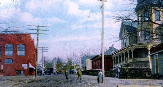 Main Street And YMCA In Piedmont, 1909 | History Of SC Slide Collection
