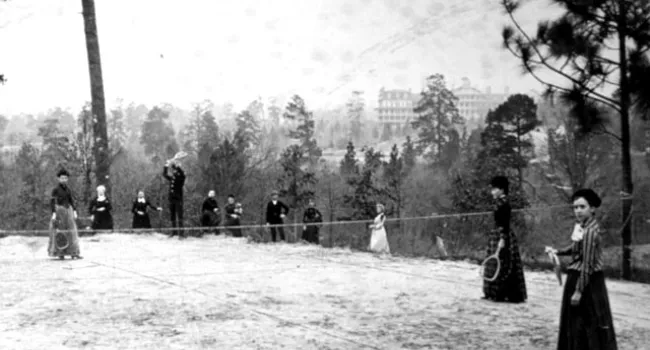 A Tennis Game At Highland Park Hotel | History Of SC Slide Collection