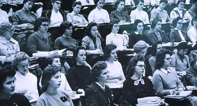 Class at Winthrop in 1950's | History of SC Slide Collection