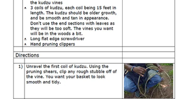 Making a Kudzu Basket | A Natural State