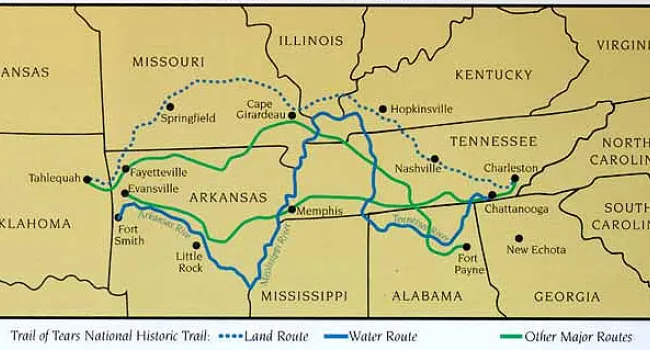 Map: Trail of Tears National History Trail | Periscope